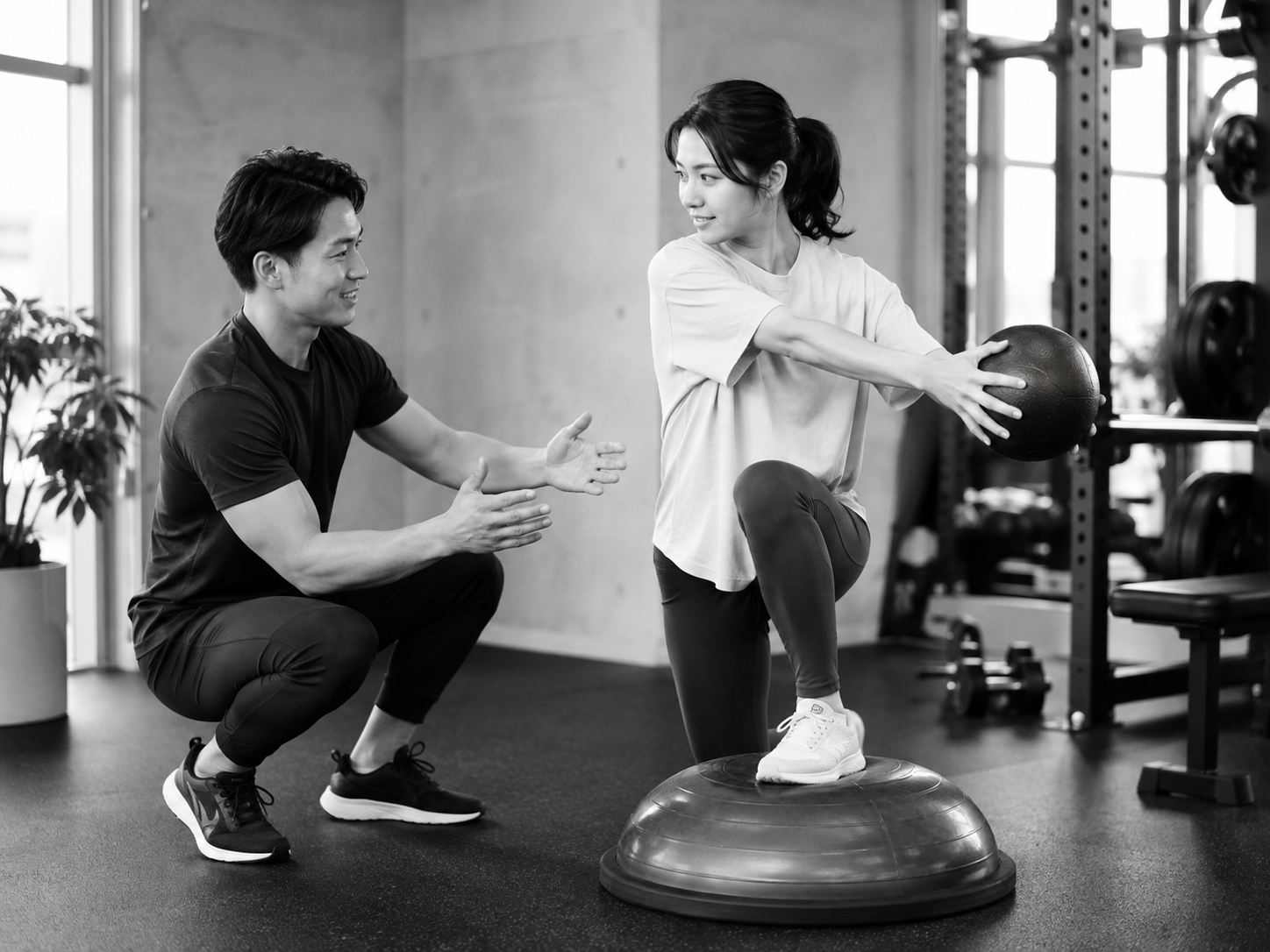 BOSU Eliteを使用したトーションセッション